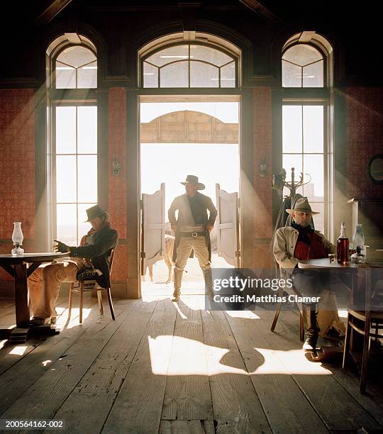 cowboys at saloon - old west bildbanksfoton och bilder