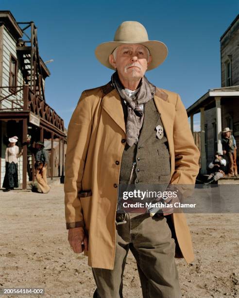 town's sheriff, close-up - sheriff fotografías e imágenes de stock