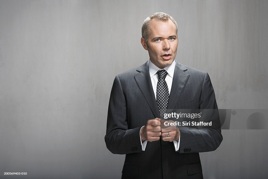 Portrait of business man talking