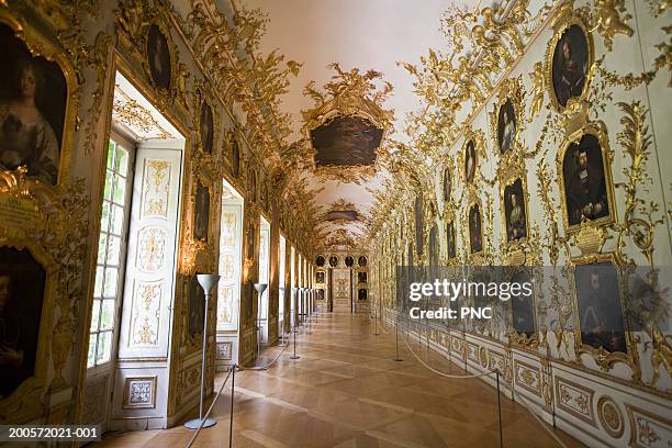 germany, munich, ahnengalerie (ancestral gallery) at residenz - münchner residenz stock-fotos und bilder
