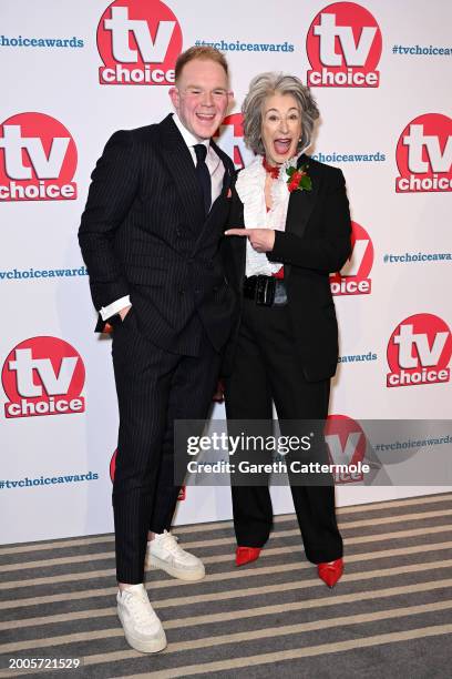 Colson Smith and Maureen Lipman attend the TV Choice Awards 2024 at the Hilton Park Lane on February 12, 2024 in London, England.