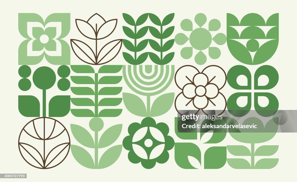 Modern Geometric Nature Background