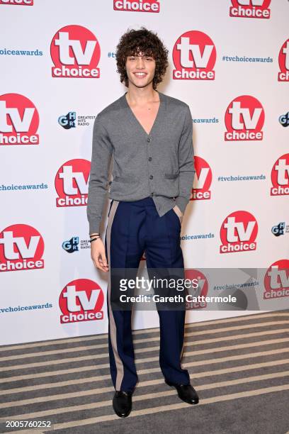 Bobby Brazier attends the TV Choice Awards 2024 at the Hilton Park Lane on February 12, 2024 in London, England.