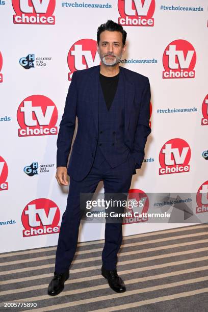 Navin Chowdhry attends the TV Choice Awards 2024 at the Hilton Park Lane on February 12, 2024 in London, England.