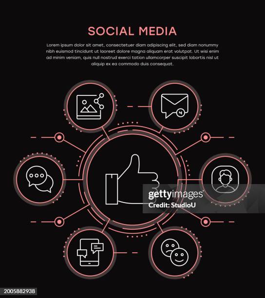 social media infographic template - auto post production filter stock illustrations