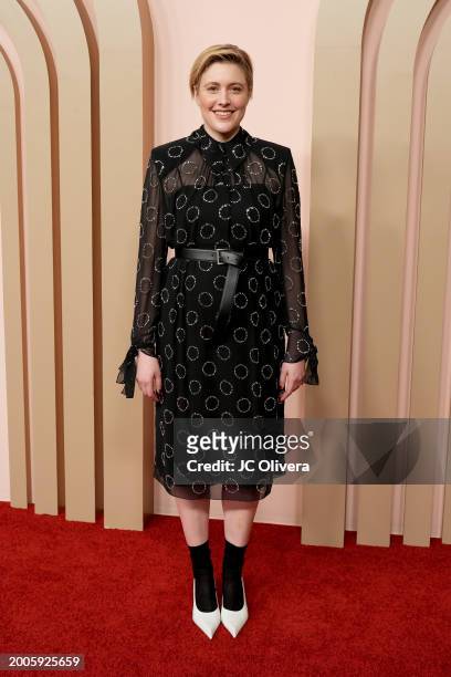 Greta Gerwig attends the 96th Oscars Nominees Luncheon at The Beverly Hilton on February 12, 2024 in Beverly Hills, California.