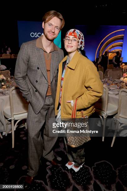 Finneas O'Connell and Billie Eilish attend the 96th Oscars Nominees Luncheon at The Beverly Hilton on February 12, 2024 in Beverly Hills, California.