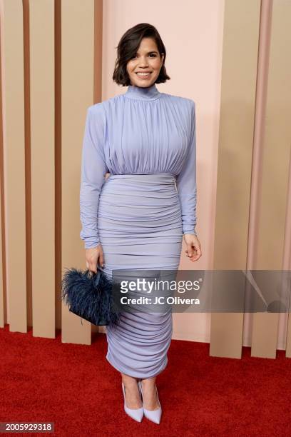 America Ferrera attends the 96th Oscars Nominees Luncheon at The Beverly Hilton on February 12, 2024 in Beverly Hills, California.