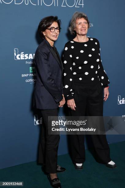 Rachida Dati and Véronique Cayla attend the Producer's Dinner - Cesar Film Awards 2024 At l'Hotel Intercontinental on February 12, 2024 in Paris,...