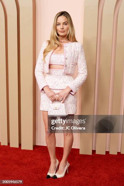 Margot Robbie attends the 96th Oscars Nominees Luncheon at The Beverly Hilton on February 12, 2024 in Beverly Hills, California.