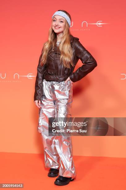 Alicia Bouteiller attends the "Dune 2" Premiere at Le Grand Rex on February 12, 2024 in Paris, France.