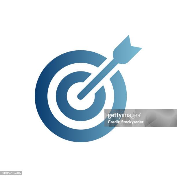 illustrations, cliparts, dessins animés et icônes de icône solide de gradient d’acquisition de cible - voeux