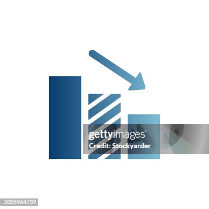 Shrinking Demand Gradient Solid Icon Shrinking Demand Gradient Solid Icon