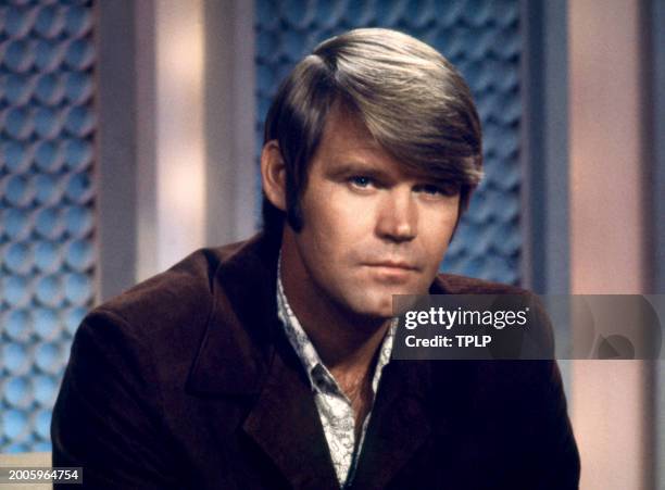 American country singer Glen Campbell appears on The Tonight Show starring Johnny Carson in Los Angeles, California, circa 1970.