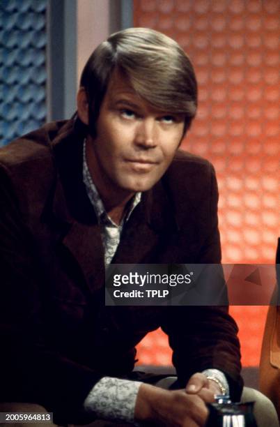 American country singer Glen Campbell appears on The Tonight Show starring Johnny Carson in Los Angeles, California, circa 1970.