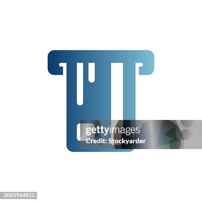 Credit Card Receipt Gradient Solid Icon Credit Card Receipt Gradient Solid Icon