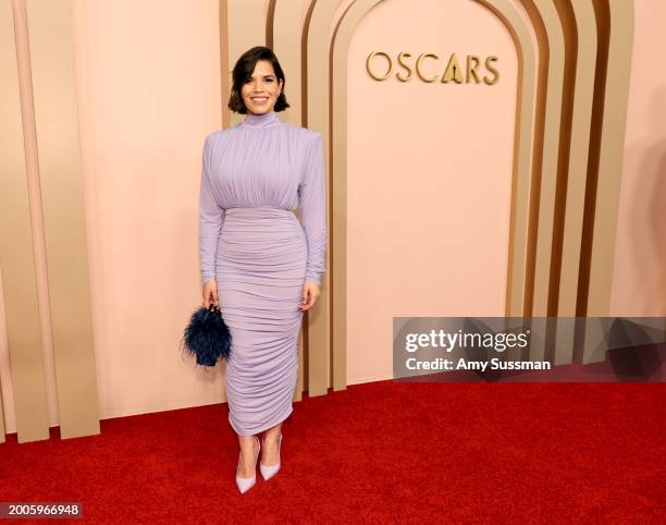 America Ferrera attends the 96th Oscars Nominees Luncheon at The Beverly Hilton on February 12, 2024 in Beverly Hills, California.