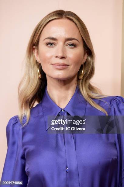 Emily Blunt attends the 96th Oscars Nominees Luncheon at The Beverly Hilton on February 12, 2024 in Beverly Hills, California.