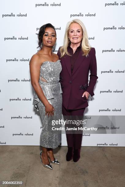 Alexis Floyd and Pamella Roland attend the Pamella Roland fashion show during New York Fashion Week: The Shows at Starrett-Lehigh Building on...