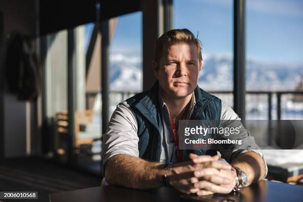 Tim Sheehy, founder and chief executive officer of Bridger Aerospace and US Republican Senate candidate for Montana, at his Bridger office in...