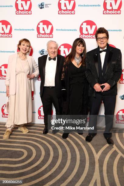 Caroline Munro, Mike Read and guests attend the TV Choice Awards 2024 at the Hilton Park Lane on February 12, 2024 in London, England.