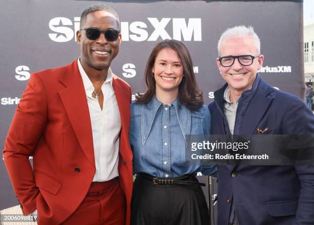 Sterling K. Brown, Julia Cunningham, and Jess Cagle attend the SiriusXM's The Jess Cagle Show broadcast from The Oscar's Nominees Luncheon on...