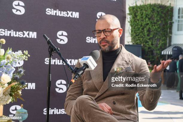 Cord Jefferson speaks during the SiriusXM's The Jess Cagle Show broadcast from The Oscar's Nominees Luncheon on February 12, 2024 in Los Angeles,...