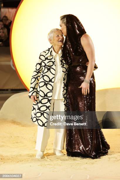 Florence Pugh and grandmother Pat attends the World Premiere of "Dune: Part Two" in Leicester Square on February 15, 2024 in London, England.