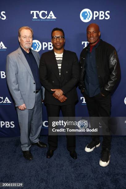 David Horn, Leslie Odom Jr. And Kenny Leon attend the PBS presentation of "The Great Performance - Purlie Victorious" during the 2024 TCA Winter...