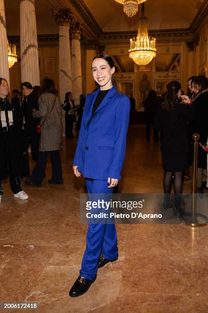 Aurora Ramazzotti attends a photocall for "L'Orchestra Del Mare" at Teatro Alla Scala on February 12, 2024 in Milan, Italy.