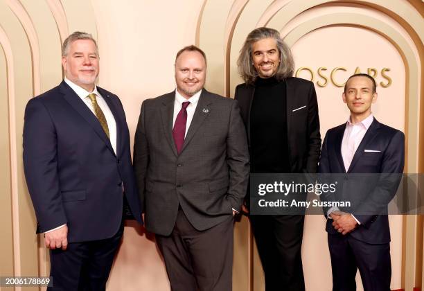 Guy Williams, Stephane Cerretti, Alexis Wajsbrot and Theo Bialek attend the 96th Oscars Nominees Luncheon at The Beverly Hilton on February 12, 2024...