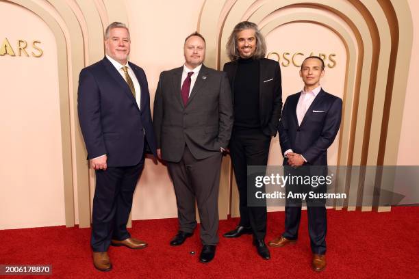 Guy Williams, Stephane Cerretti, Alexis Wajsbrot and Theo Bialek attend the 96th Oscars Nominees Luncheon at The Beverly Hilton on February 12, 2024...