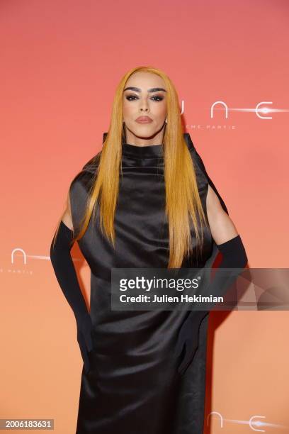 Bilal Hassani attends the "Dune 2" Premiere at Le Grand Rex on February 12, 2024 in Paris, France.