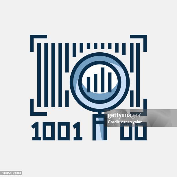 barcode related vector icon design concept. - scan barcode stock illustrations