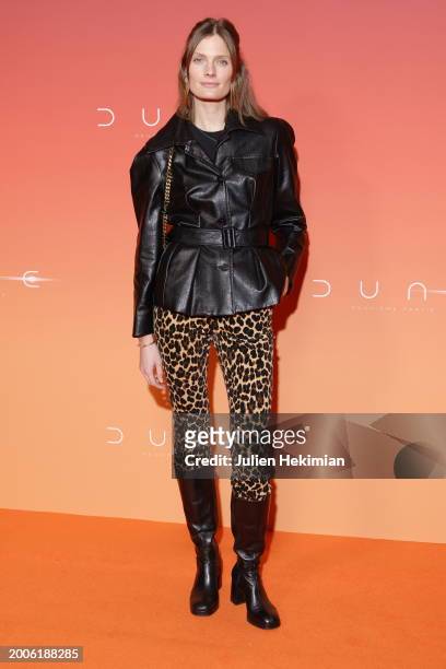 Constance Jablonski attends the "Dune 2" Premiere at Le Grand Rex on February 12, 2024 in Paris, France.