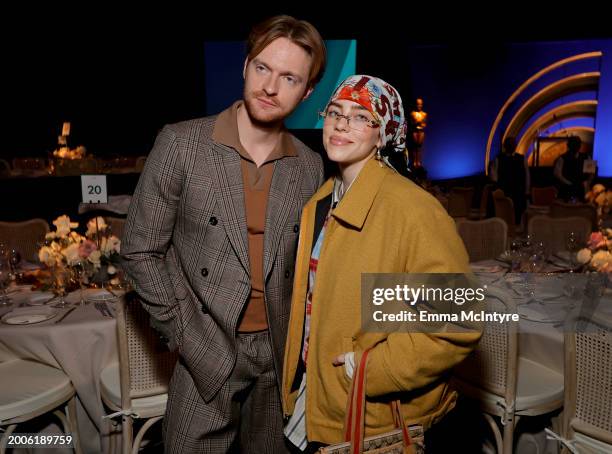 Finneas O'Connell and Billie Eilish attend the 96th Oscars Nominees Luncheon at The Beverly Hilton on February 12, 2024 in Beverly Hills, California.