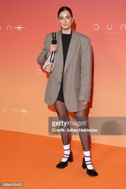 Lison Di Martino attends the "Dune 2" Premiere at Le Grand Rex on February 12, 2024 in Paris, France.