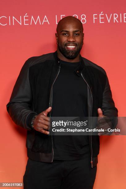 Teddy Riner attends the "Dune 2" Premiere at Le Grand Rex on February 12, 2024 in Paris, France.