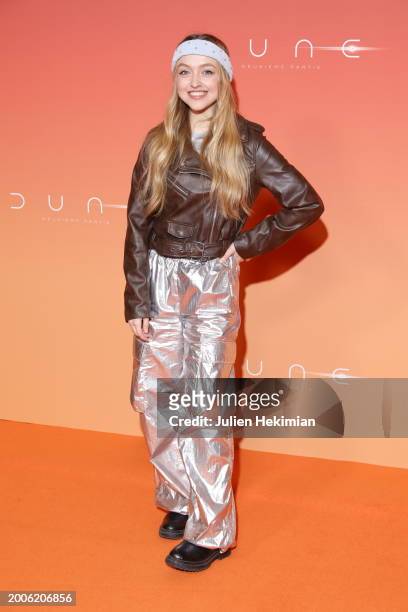 Alicia Bouteiller attends the "Dune 2" Premiere at Le Grand Rex on February 12, 2024 in Paris, France.