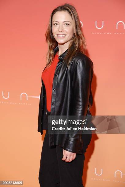 Dounia Coesens attends the "Dune 2" Premiere at Le Grand Rex on February 12, 2024 in Paris, France.