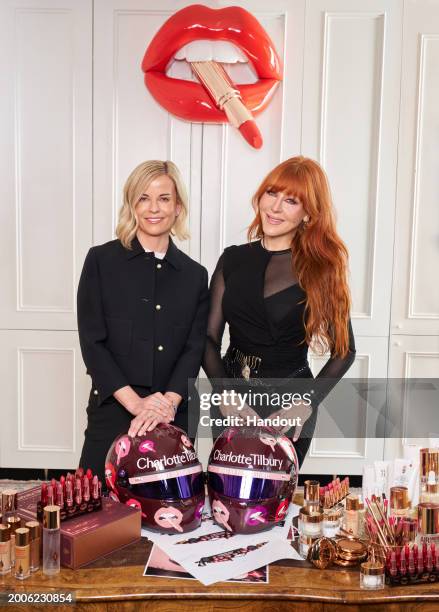 In this handout image, Charlotte Tilbury MBE, President, Chairman, CCO and Founder of Charlotte Tilbury Beauty, and Susie Wolff MBE, Managing...