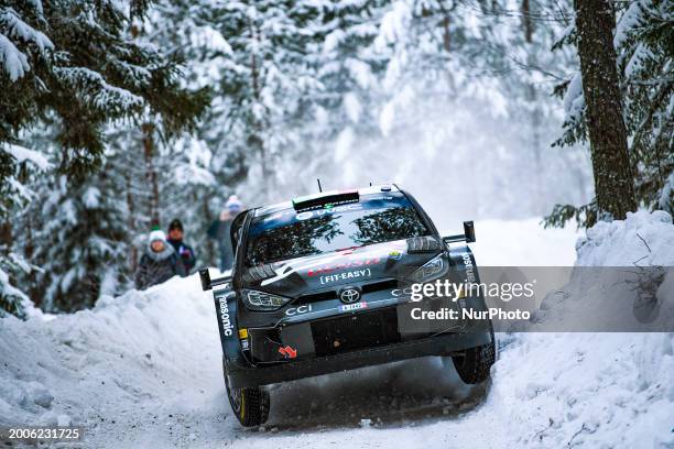 Drive Lorenzo Bertelli and Simone Scattolinin ,of Team Toyota Gazoo Racing WRT are driving the Toyota GR Yaris Rally1 Hybrid In Shakedown During Fia...