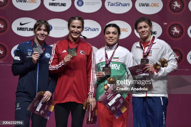 Buse Tosun Cavusoglu of Turkiye,gold medal, Tetiana Sova Rizho of Ukraine,silver medal, Adela Hanzlickova of Czech Republic and Mimi Nikolova...