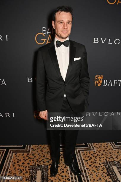 Rupert Evans attends the BAFTA Gala 2024, supported by Bulgari at The Peninsula Hotel on February 15, 2024 in London, England.