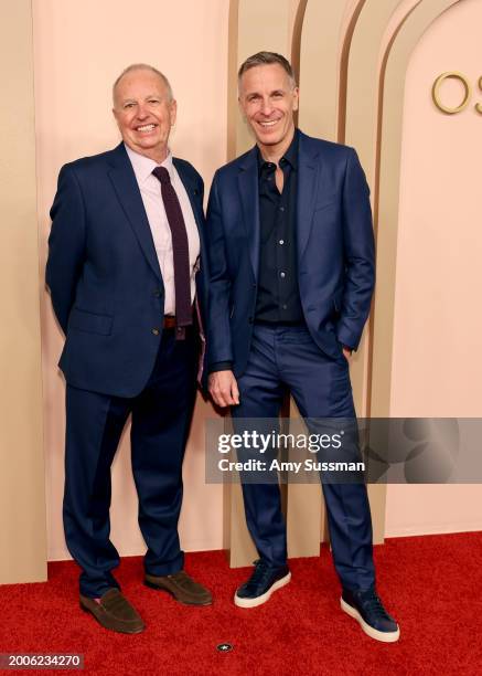 Chris Burdon and guest attend the 96th Oscars Nominees Luncheon at The Beverly Hilton on February 12, 2024 in Beverly Hills, California.