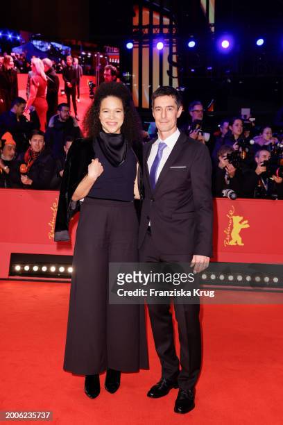 Celia Sasic and Marko Sasic attend the "Small Things Like These" premiere and Opening Red Carpet for the 74th Berlinale International Film Festival...