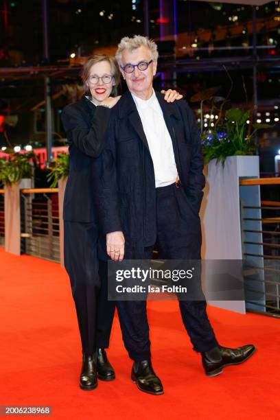 Donata Wenders and Wim Wenders during the "Small Things Like These" premiere and Opening Red Carpet for the 74th Berlinale International Film...