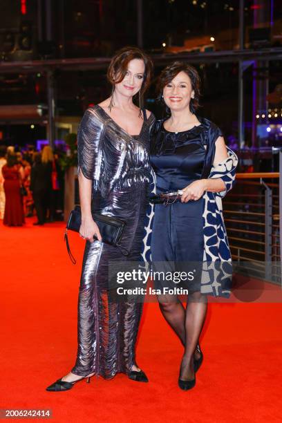 Natalia Worner and Sandra Maischberger during the "Small Things Like These" premiere and Opening Red Carpet for the 74th Berlinale International Film...
