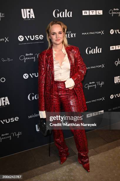 Luise von Finckh attends the Berlin Opening Night 2024 during the 74th Berlinale International Film Festival Berlin at Das Stue on February 15, 2024...