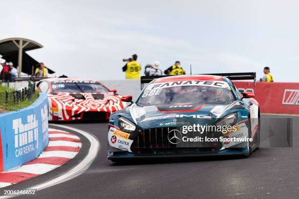 Car 77 Mercedes AMG Team Craft- Bamboo Racing Mercedes- AMG GT4 A-Pro during Friday practice at the Repco Bathurst 12 Hour at the Mount Panorama...